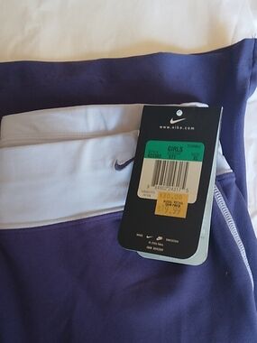 Nike Purple Kids Leggings with Light Gray Waistband